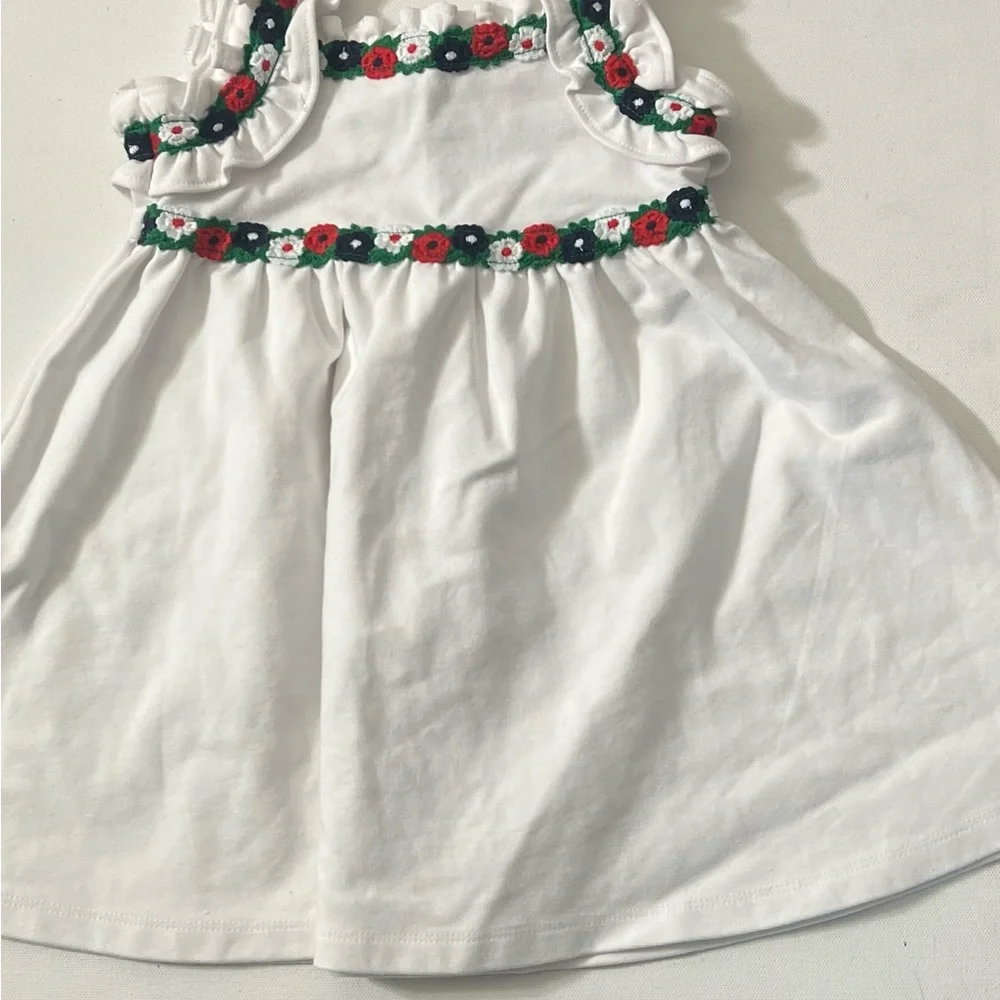 Janie And Jack Crochet Floral Trim Ponte Dress - Picture 4 of 5